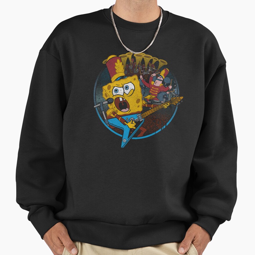 Spongebob Squarepants And Patrick Super Bowl Band Sweatshirt