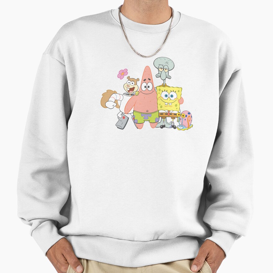 Spongebob Squarepants Happy Group Shot Sweatshirt