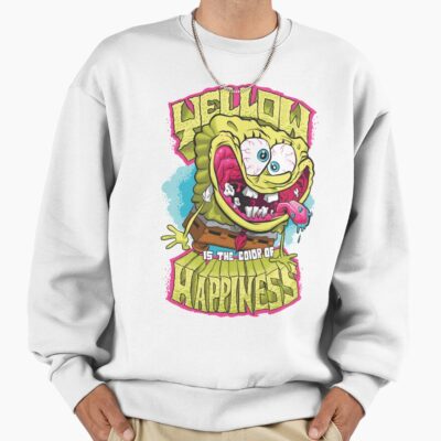 Alternative view of Spongebob Squarepants Yellow Happiness Sweatshirt
