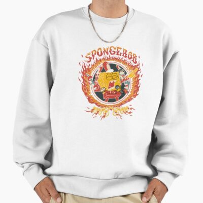 Alternative view of Spongebob Squarepants Fiery Band Poster Sweatshirt