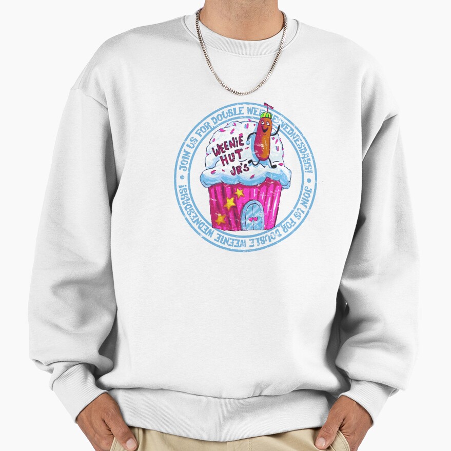 Spongebob Squarepants Weenie Hut Jr S Distressed Logo Sweatshirt - Image 2