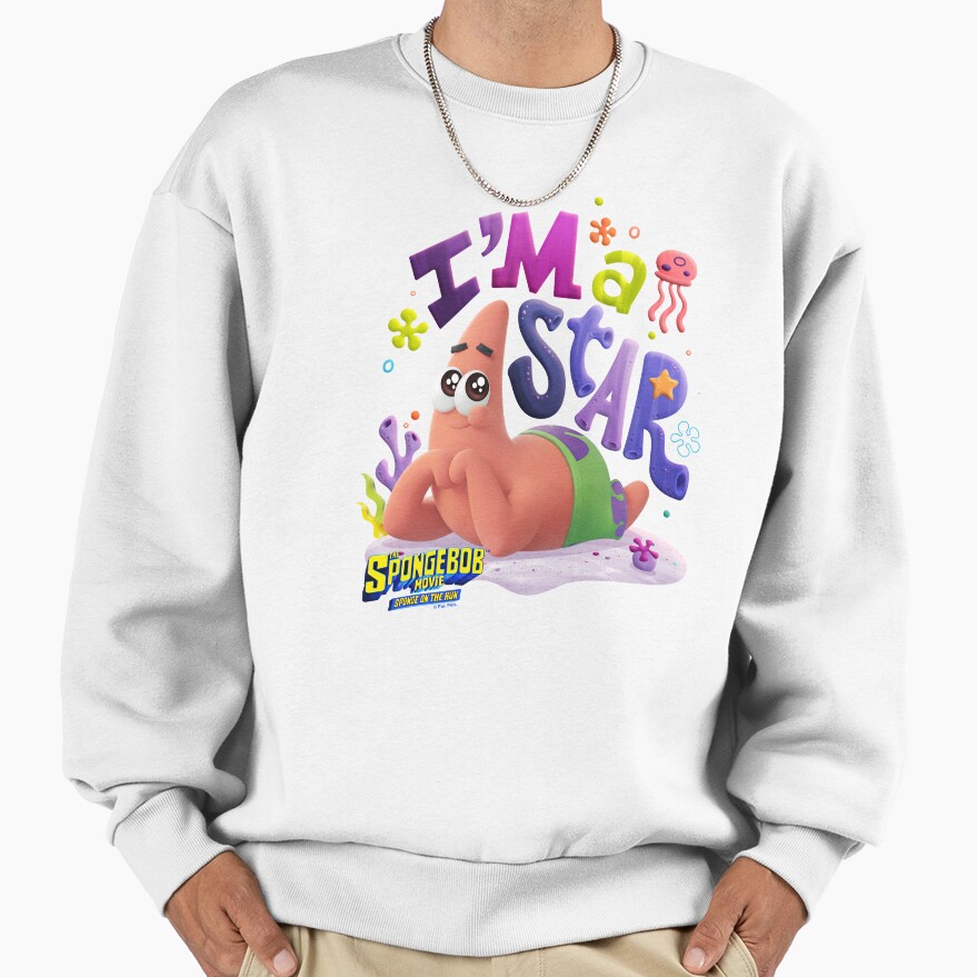 The Spongebob Squarepants Movie Patrick I M A Star Sweatshirt - Image 2