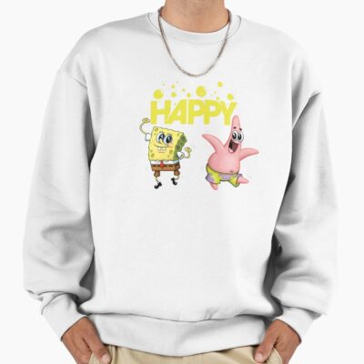 Alternative view of Spongebob Squarepants Happy Dancing Spongebob And Patrick Sweatshirt