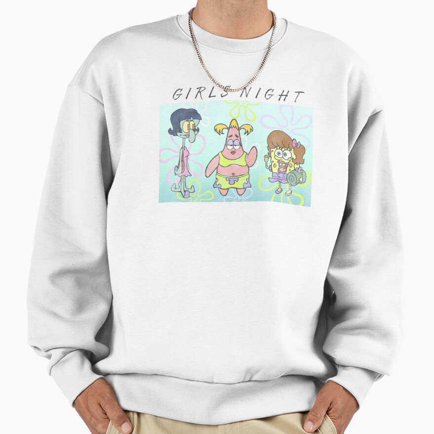 Spongebob Squarepants Patrick Squidward Girls Night Sweatshirt