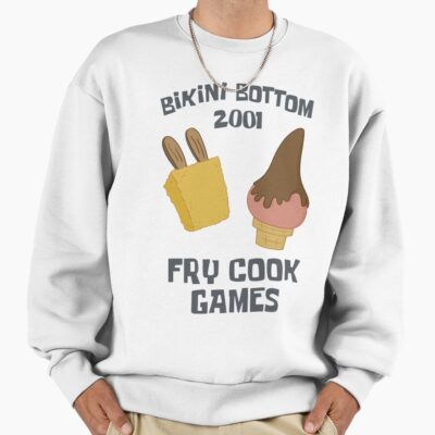 Alternative view of Spongebob Squarepants Bikini Bottom 2001 Fry Cook Games Sweatshirt