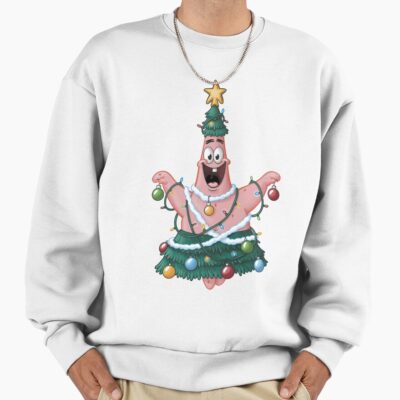Alternative view of Spongebob Squarepants Patrick Star Christmas Tree Sweatshirt