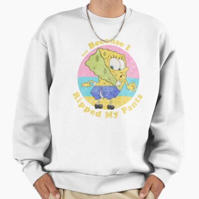 Alternative view of Spongebob Squarepants Because I Ripped My Pants Sweatshirt