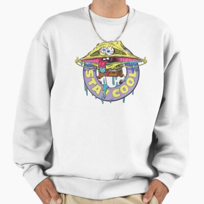 Alternative view of Spongebob Squarepants Stay Cool Drippy Logo Sweatshirt