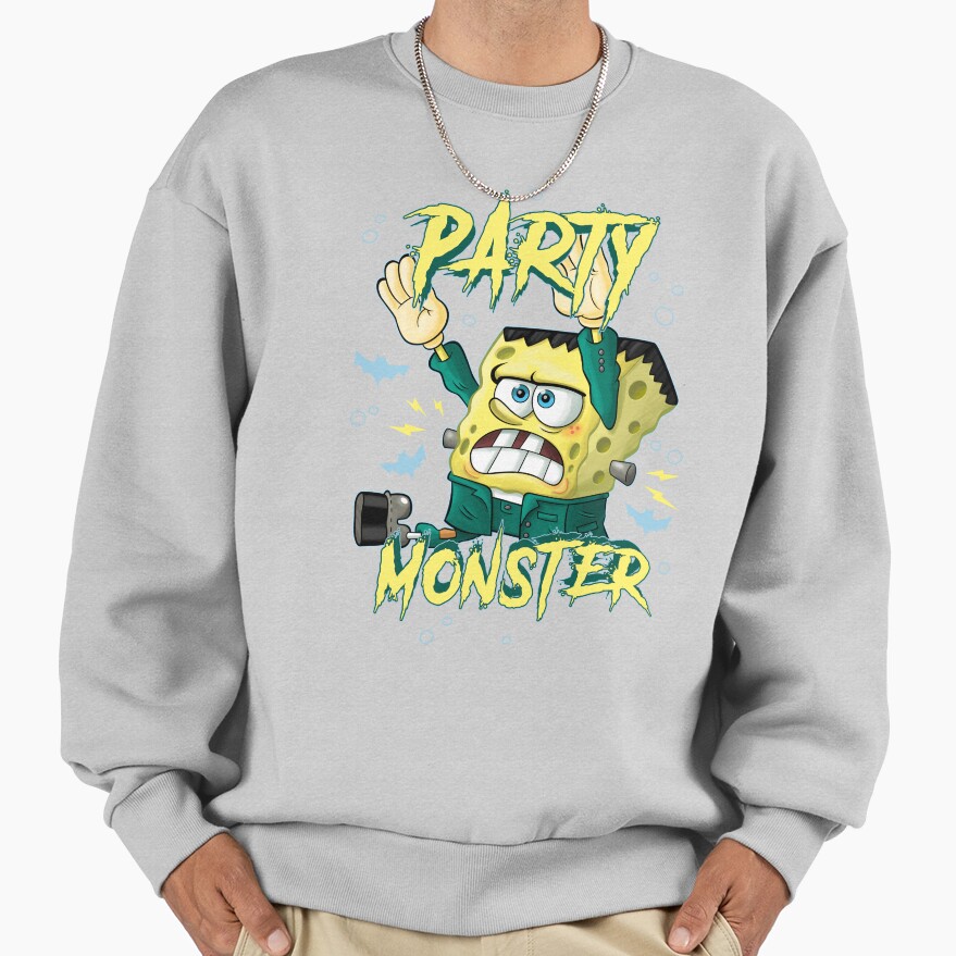 Spongebob Squarepants Halloween Party Monster Frankensponge Sweatshirt - Image 4