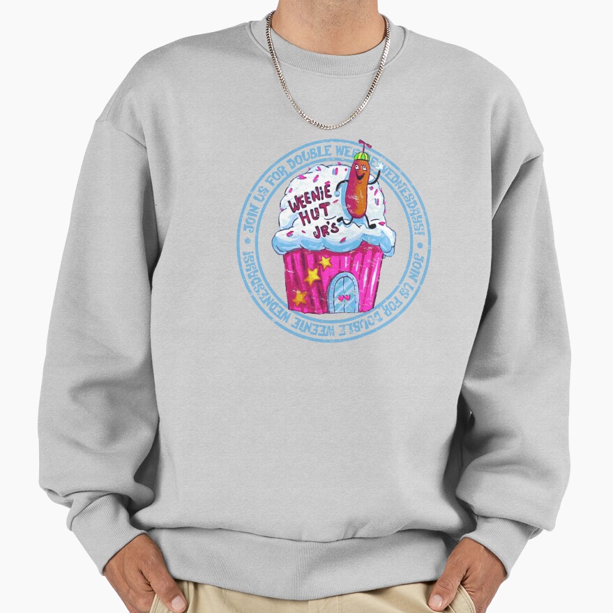 Spongebob Squarepants Weenie Hut Jr S Distressed Logo Sweatshirt - Image 4