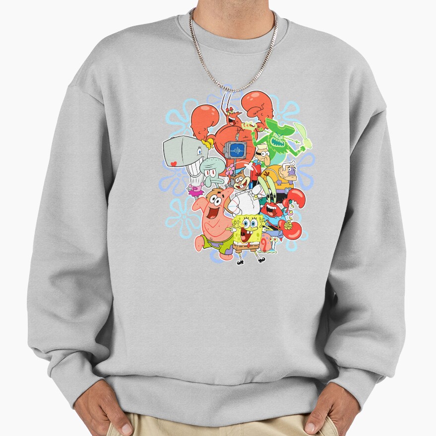 Spongebob Squarepants Group Shot Gangs All Here Sweatshirt - Image 4