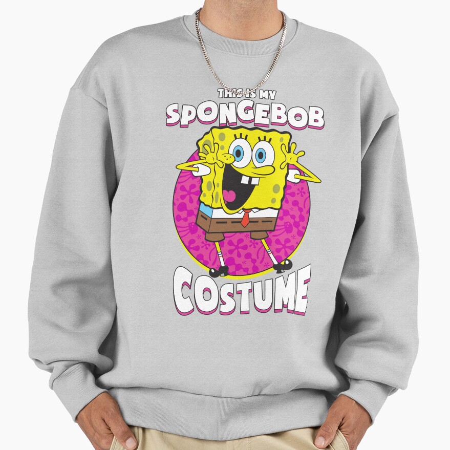 Spongebob Squarepants Halloween This Is My Spongebob Costume Sweatshirt - Image 4