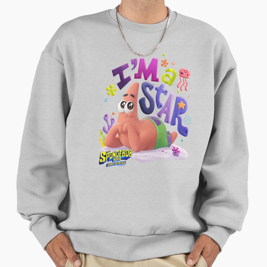 The Spongebob Squarepants Movie Patrick I M A Star Sweatshirt - Image 4