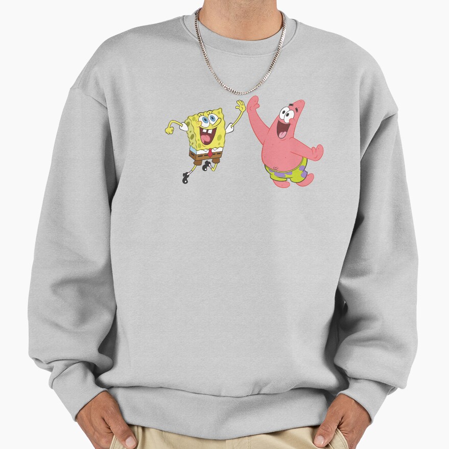 Spongebob Squarepants And Patrick High Five Sweatshirt - Image 4