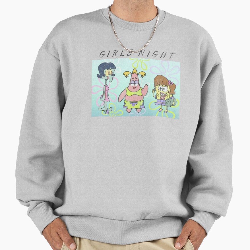 Spongebob Squarepants Patrick Squidward Girls Night Sweatshirt - Image 4
