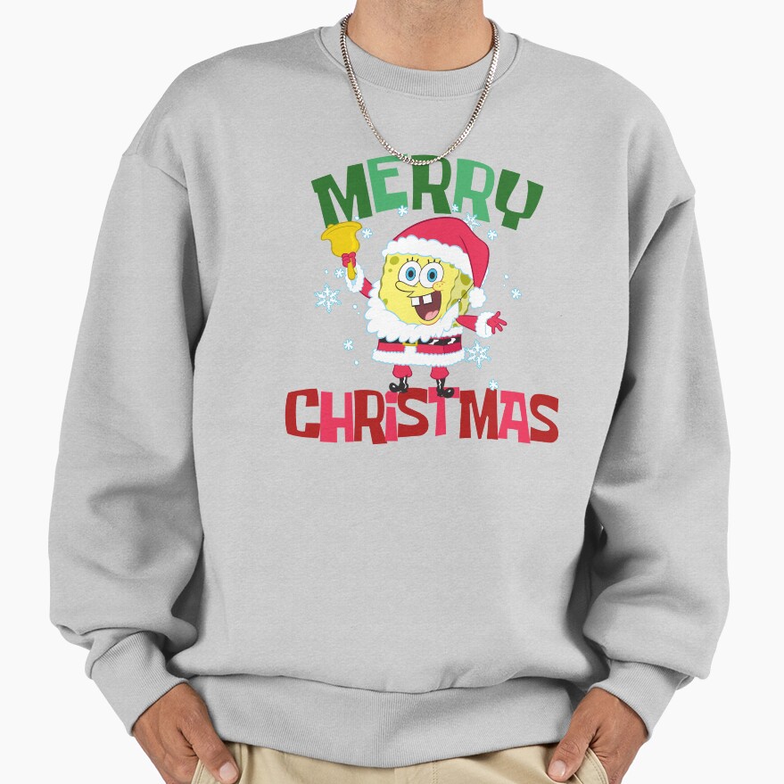 Spongebob Squarepants Santa Outfit Merry Christmas Sweatshirt - Image 4