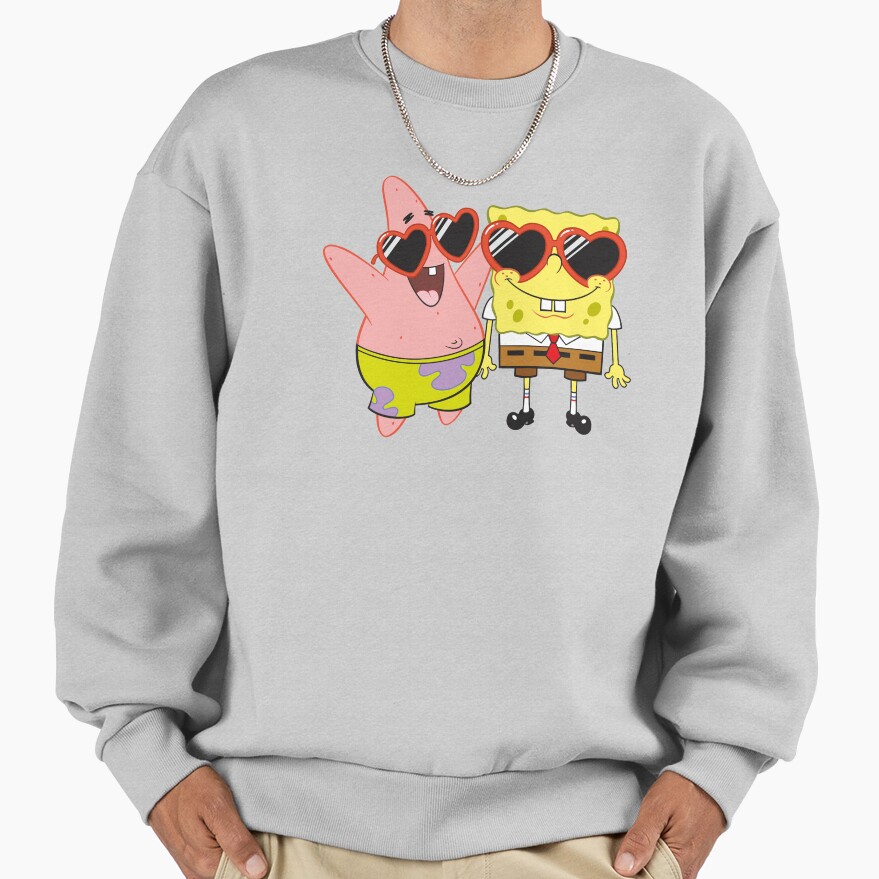 Spongebob Squarepants And Patrick Heart Glasses Portrait Sweatshirt - Image 4