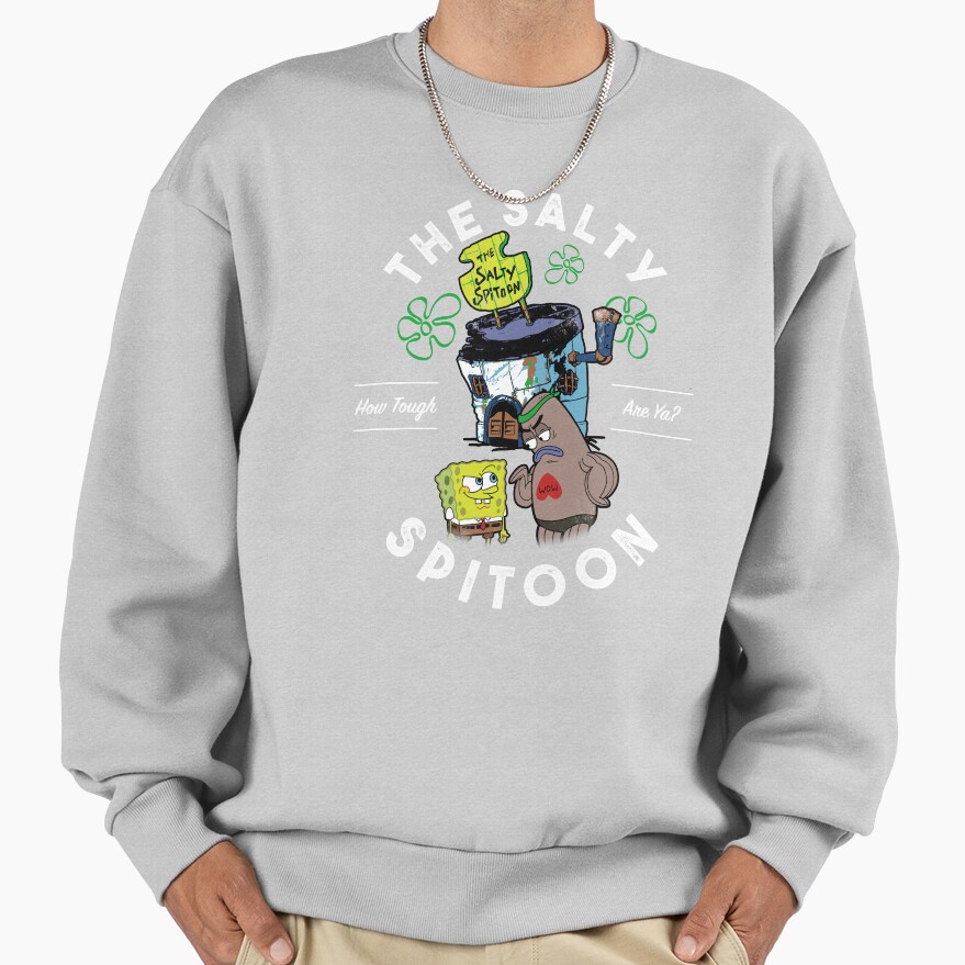 Spongebob Squarepants The Salty Spitoon How Tough Are Ya Sweatshirt - Image 4