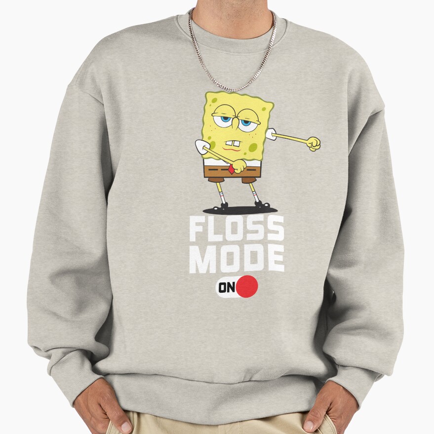 Spongebob Squarepants Floss Mode On Dancing Spongebob Sweatshirt