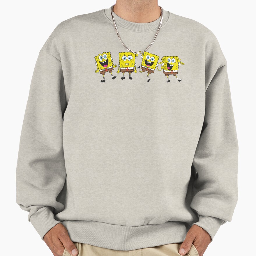 The Spongebob Squarepants Movie Four Wacky Spongebob Faces Sweatshirt - Image 4