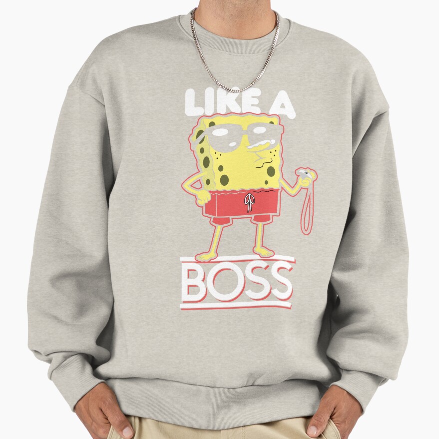 Spongebob Squarepants Lifeguard Like A Boss Sweatshirt - Image 3