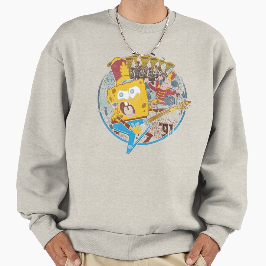 Spongebob Squarepants And Patrick Super Bowl Band Sweatshirt - Image 3
