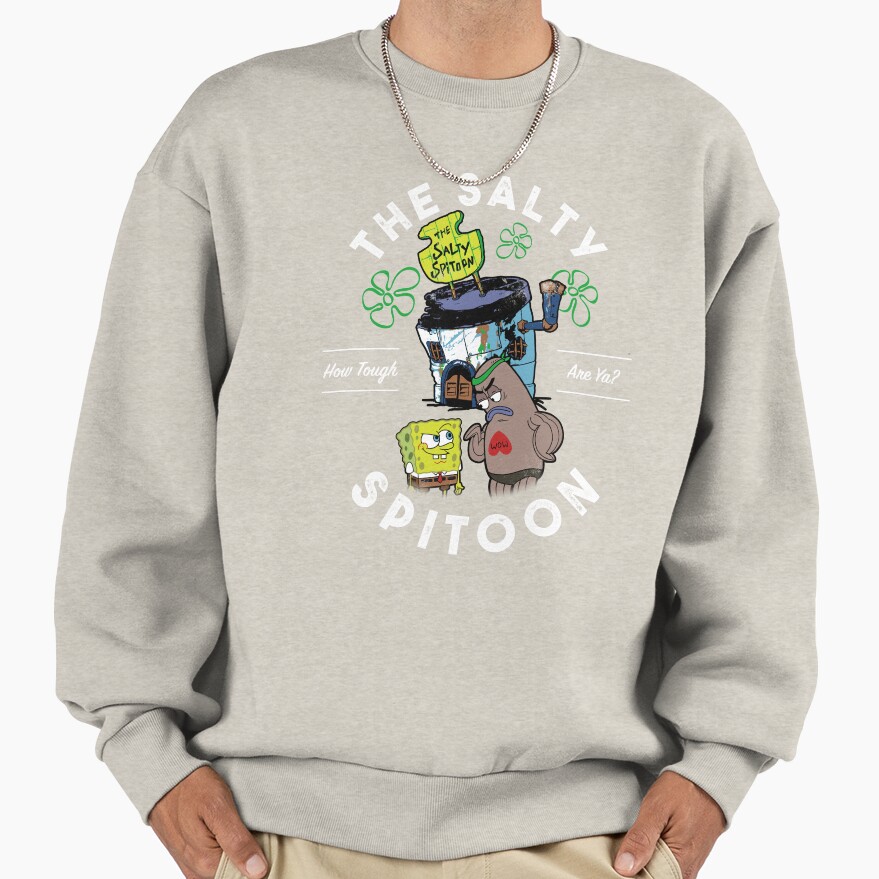 Spongebob Squarepants The Salty Spitoon How Tough Are Ya Sweatshirt - Image 3