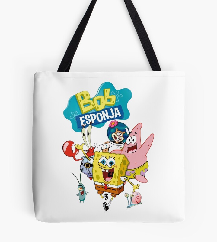 Spongebob Squarepants And Friends Cartoon Art Tote Bag
