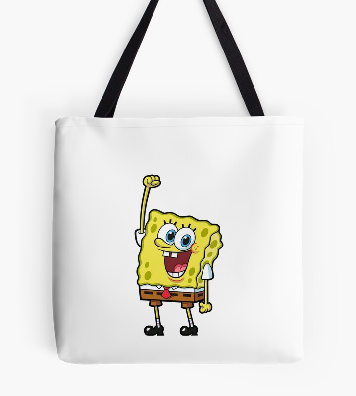 Spongebob Squarepants Happy Cartoon Pose Tote Bag