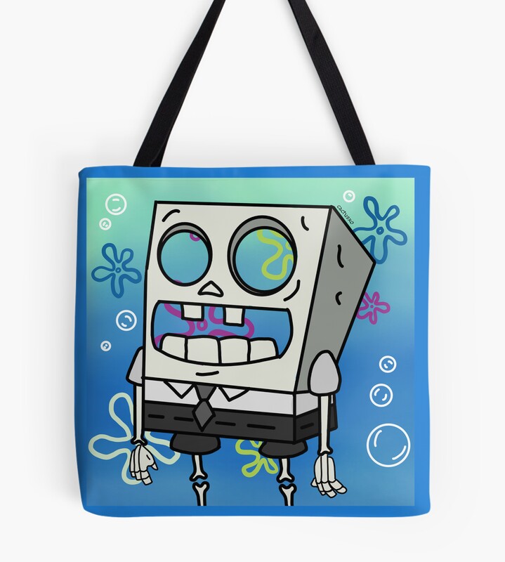 Sponge Bob Skeleton Tote Bag