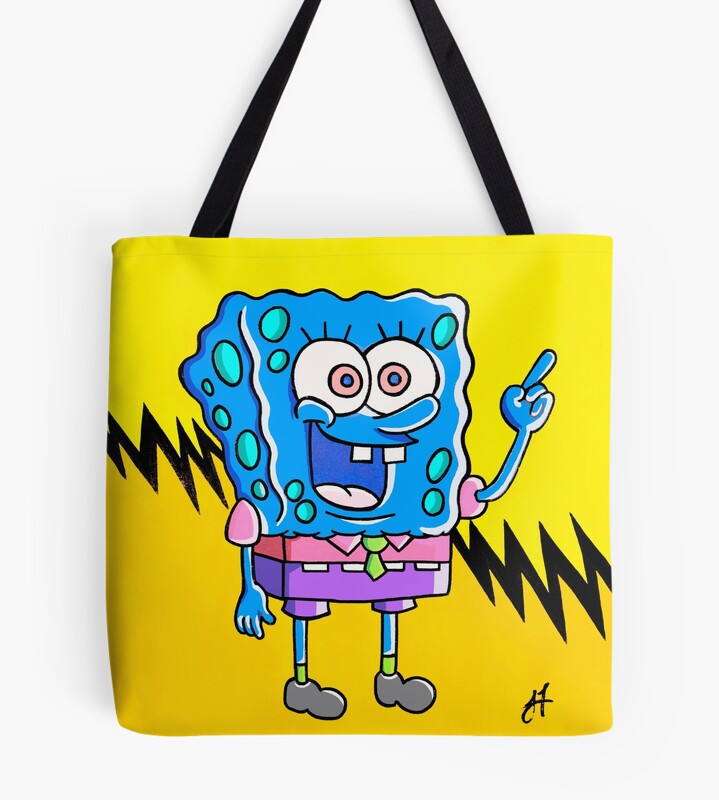 Pop Sponge Bob By Art Tote Bag