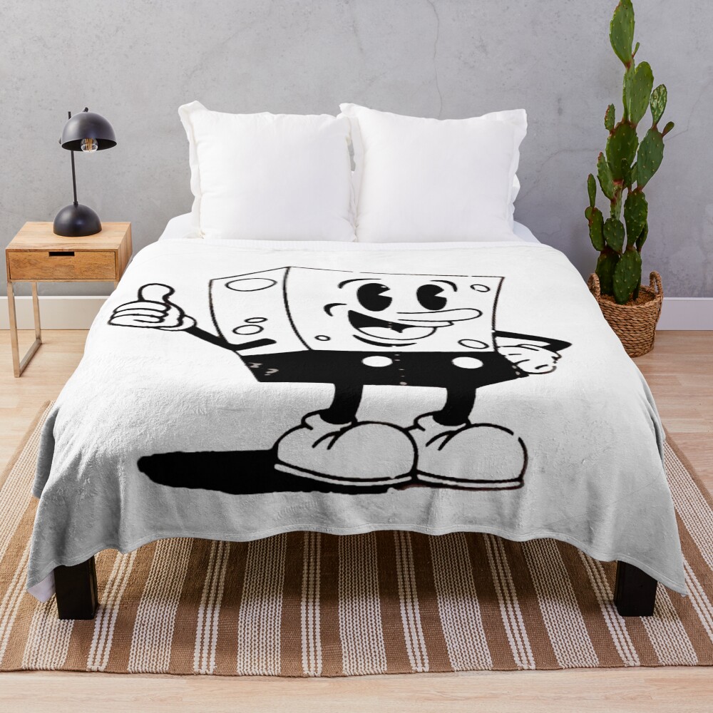 Old Sponge Bob Design Throw Blanket