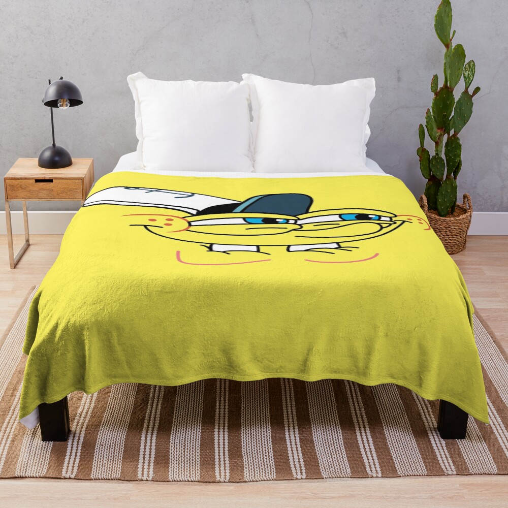 Spongebob Smirk Face Throw Blanket