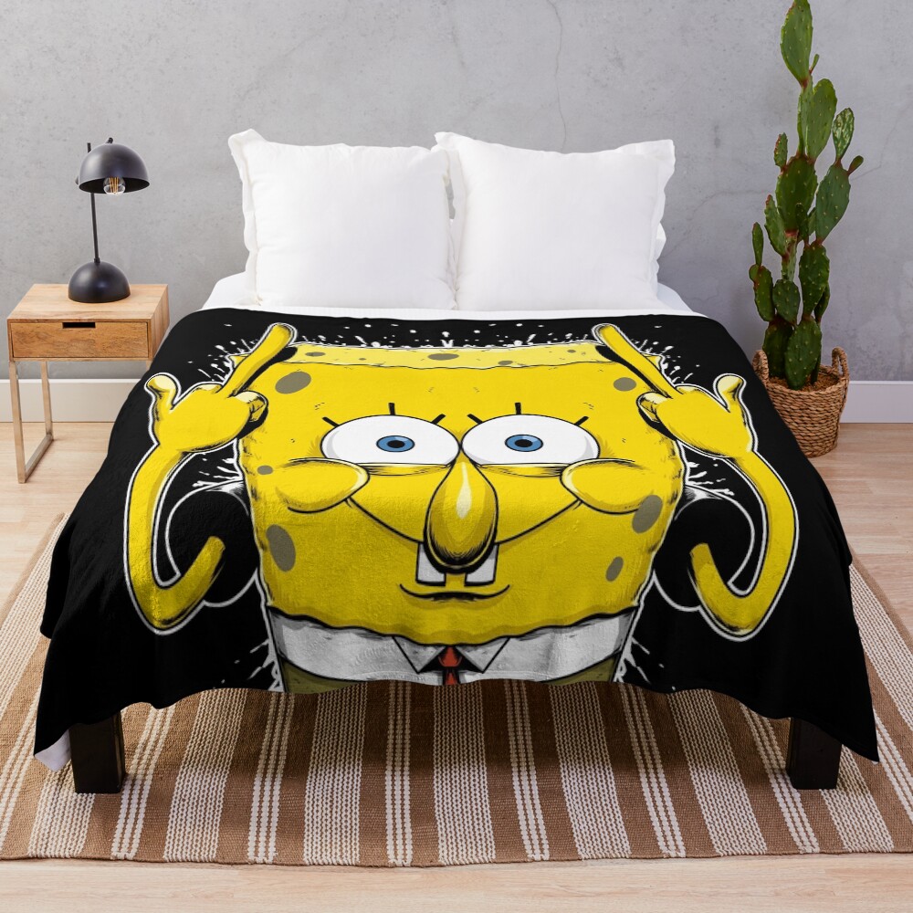 Bad Sponge Throw Blanket
