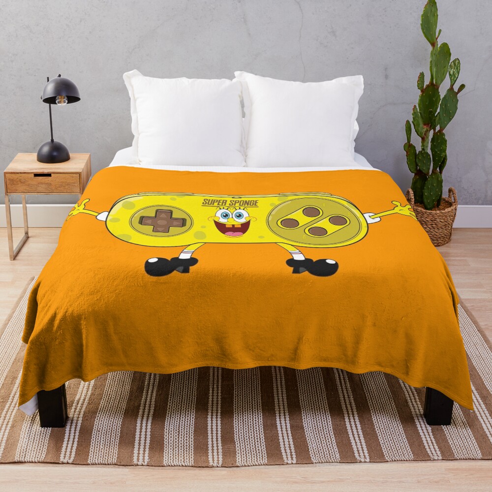 Gamer Sponge Square Throw Blanket
