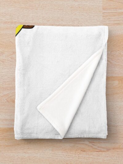 Alternative view of Sponge Playing A Guitar Throw Blanket