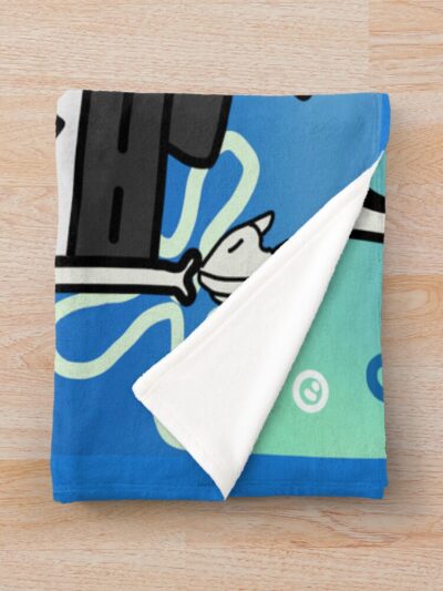 Alternative view of Sponge Bob Skeleton Throw Blanket