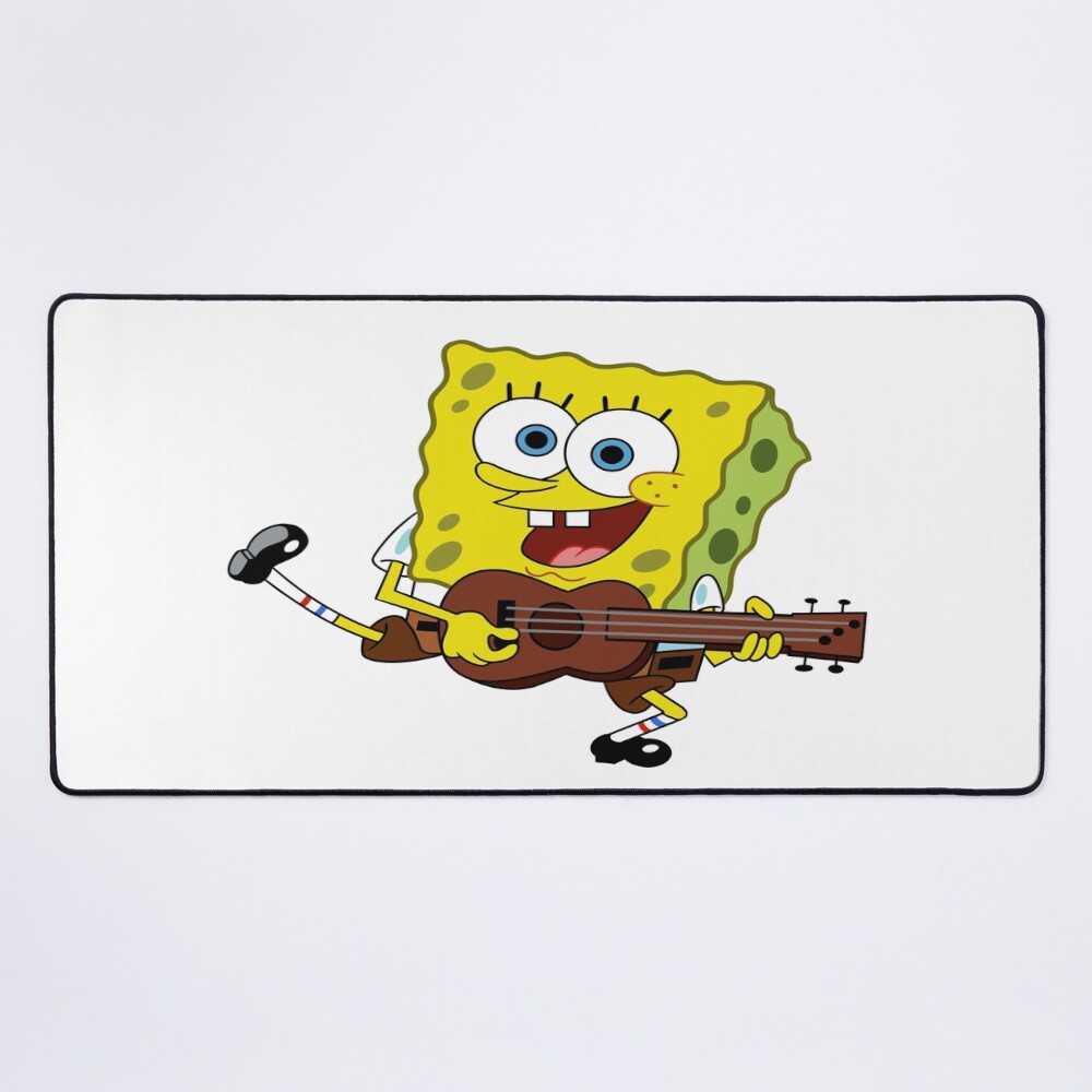 Sponge Playing A Guitar Mouse Pad