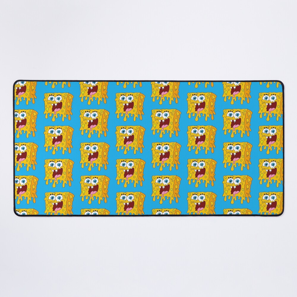 Melting Spongebob Cartoon Face Illustration Mouse Pad