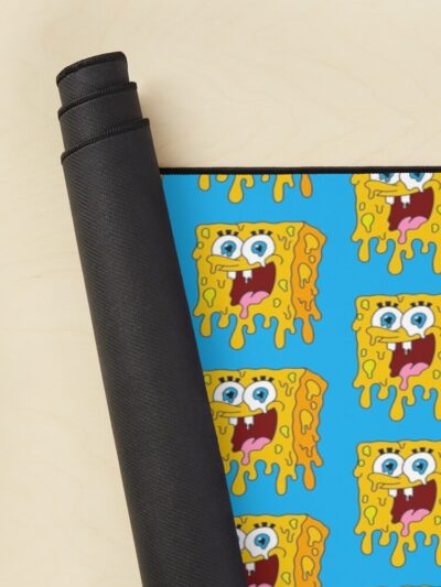 Alternative view of Melting Spongebob Cartoon Face Illustration Mouse Pad