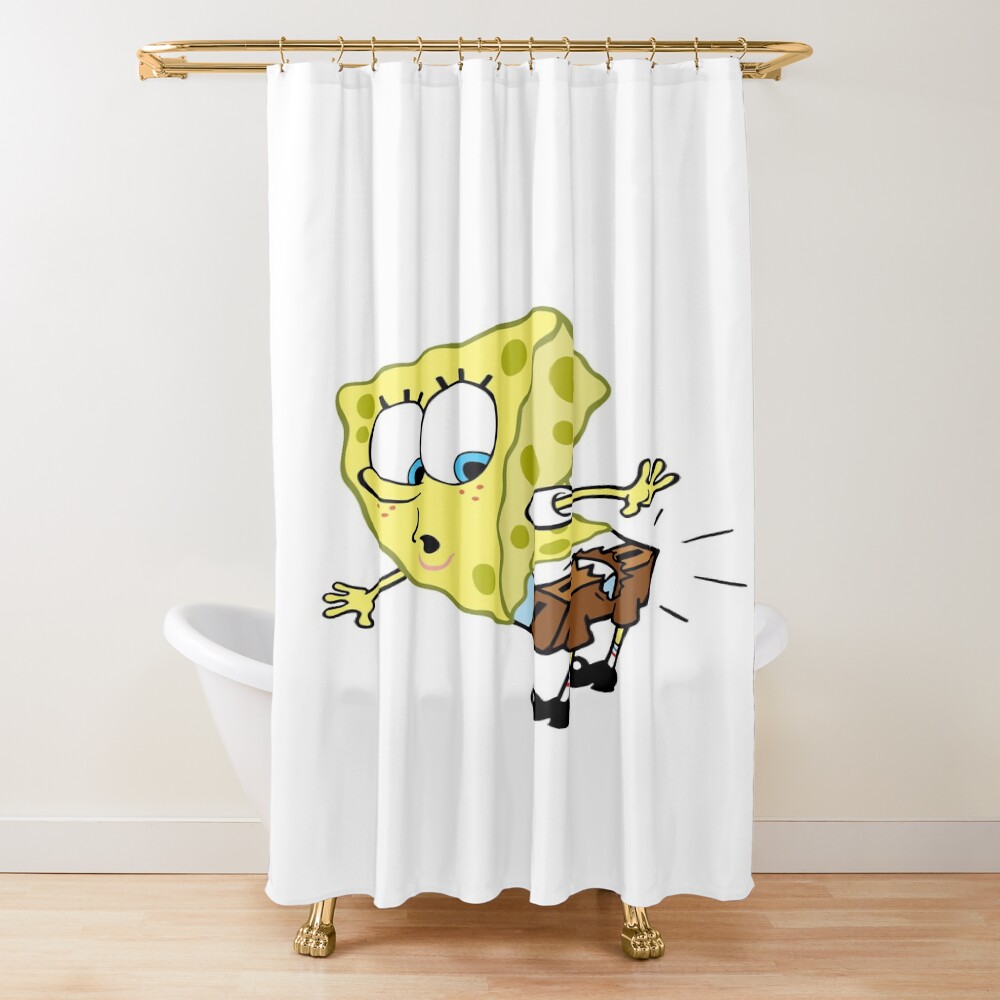 Sponge Bob Sticker Shower Curtain