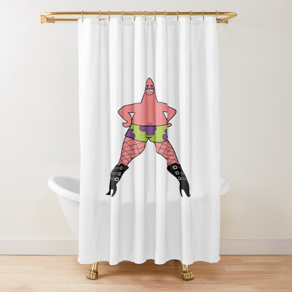 Patrick Star With Boots Shower Curtain