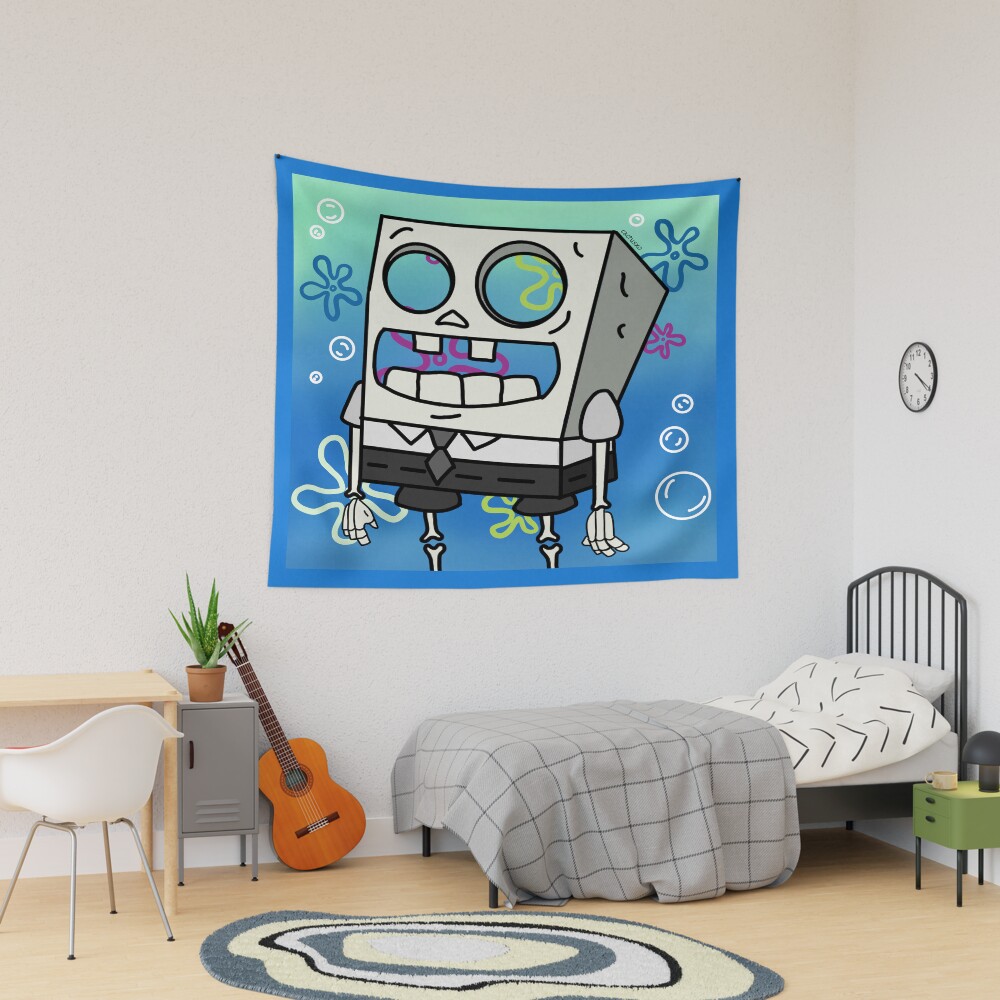 Sponge Bob Skeleton Tapestry