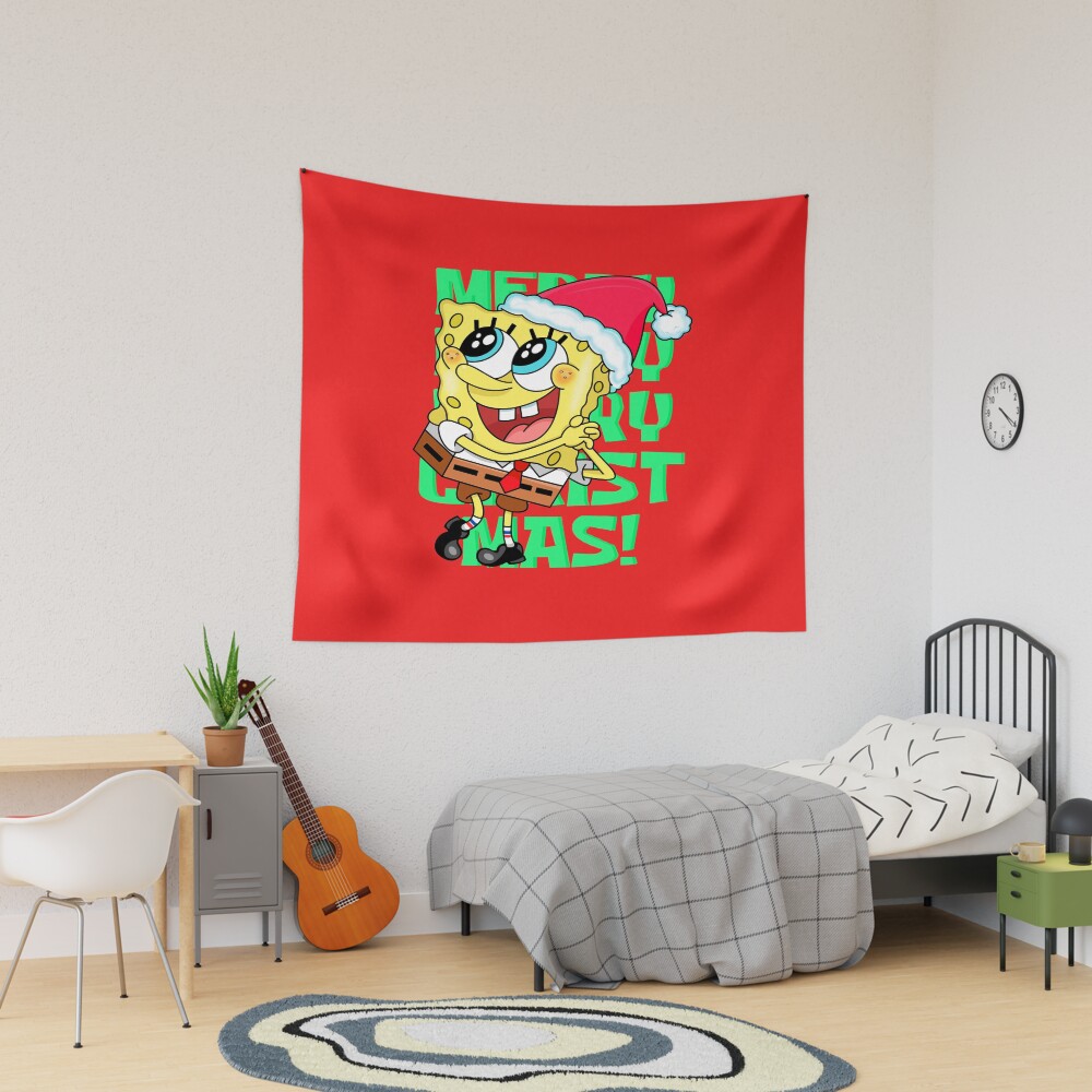 Spongebob Christmas Tapestry
