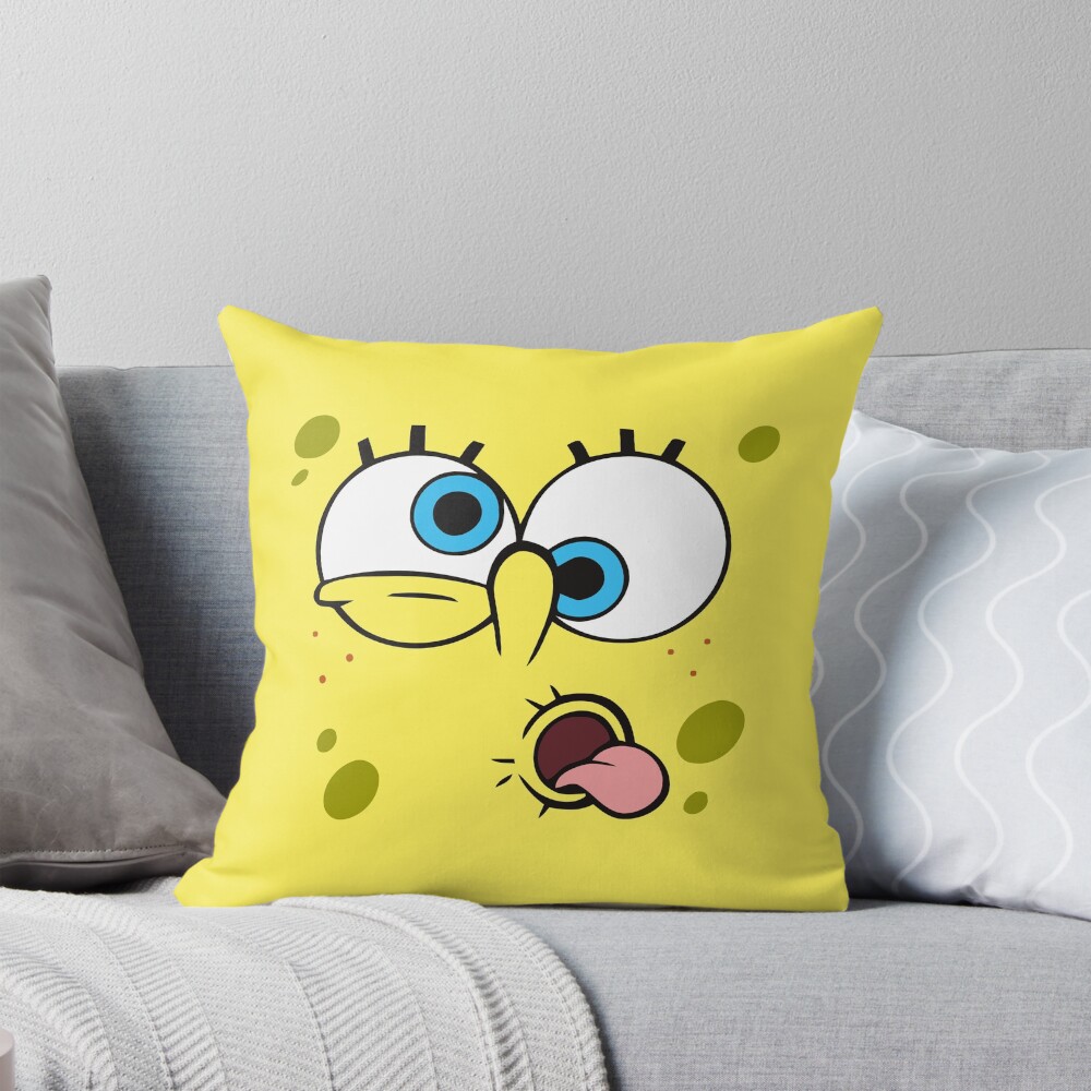 Spongebob Squarepants Silly Face Throw Pillow