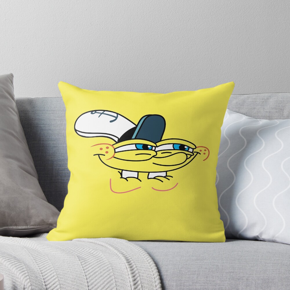 Spongebob Smirk Face Throw Pillow